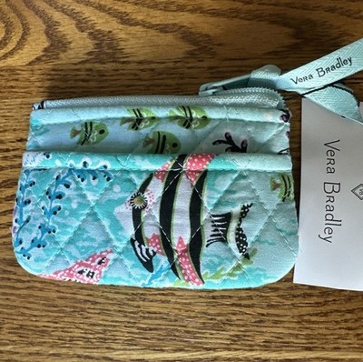 Vera Bradley Coin Purse Zip Top Antilles Treasure Fish ocean  RARE EXACT NEW