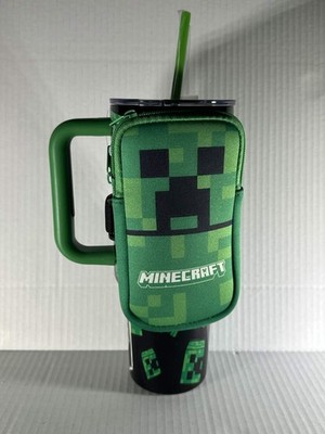 40oz Minecraft Creeper Tumbler by Bioworld with Removable Pouch New with Tags