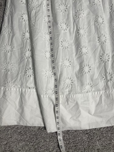 J. Crew | White Eyelet Midi Skirt Boho Cottagecore Prairie Summer Lightweight - Picture 2 of 2