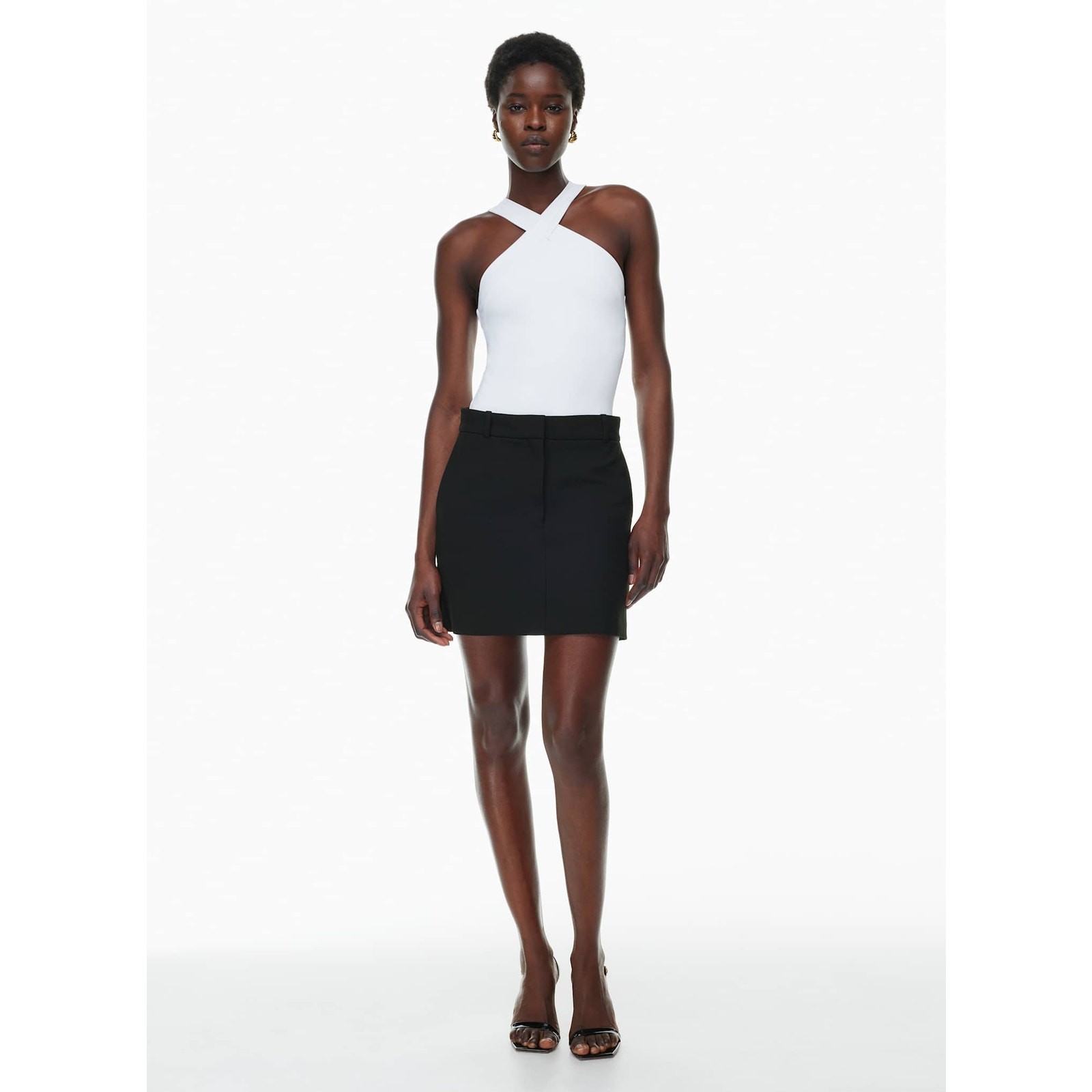 Aritzia Babaton Steel Blue Contour Criss Cross Ha… - image 3