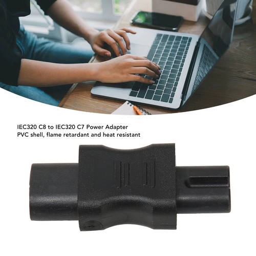 4x IEC320 C8 To IEC320 C7 Converter Power Plug Adapter For PDU Chassis Lapto NEW - Afbeelding 5 van 12