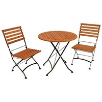 Bistro-Set 3-Teilig Klappbar Biergartenganitur Balkon Sitzgruppe GartenmöBel