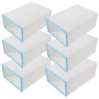 6PCS Stapelbare Schuhe Box Verdickte transparente Schuhe Aufbewahrungskoffer