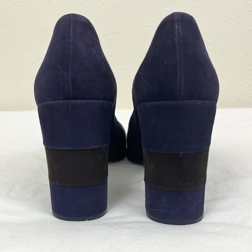 Prada Wildleder Colorblock Blockabsatz Damen Größe 37,5 US 7,5 Lila Braun - Bild 6 von 7
