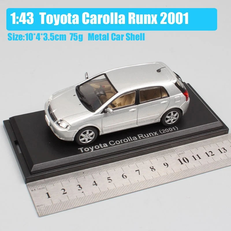 Newray 1/43 Scale Toyota carolla runx 2001 Diecast Metal Car Model Toy Silver - Image 2 of 4
