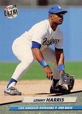 Lenny Harris 1992 Ultra 211 Los Angeles Dodgers Baseball Card