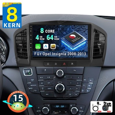 8-Kern 4+64GB Android 15 Autoradio GPS Navi CarPlay Für Opel Insignia 2008-2012