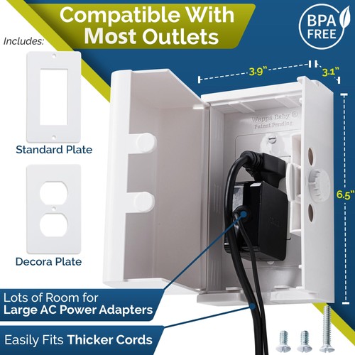 Baby Safety Outlet Cover Box (2 Pack) Double Lock for Much Better Toddler Pro... - Picture 6 of 9