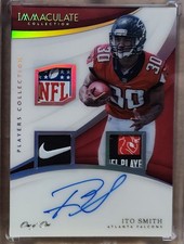 2018 IMMACULATE COLLECTION ITO SMITH TRIPLE NFL, NIKE, PLAYERS, ASSN RC AUTO #/1
