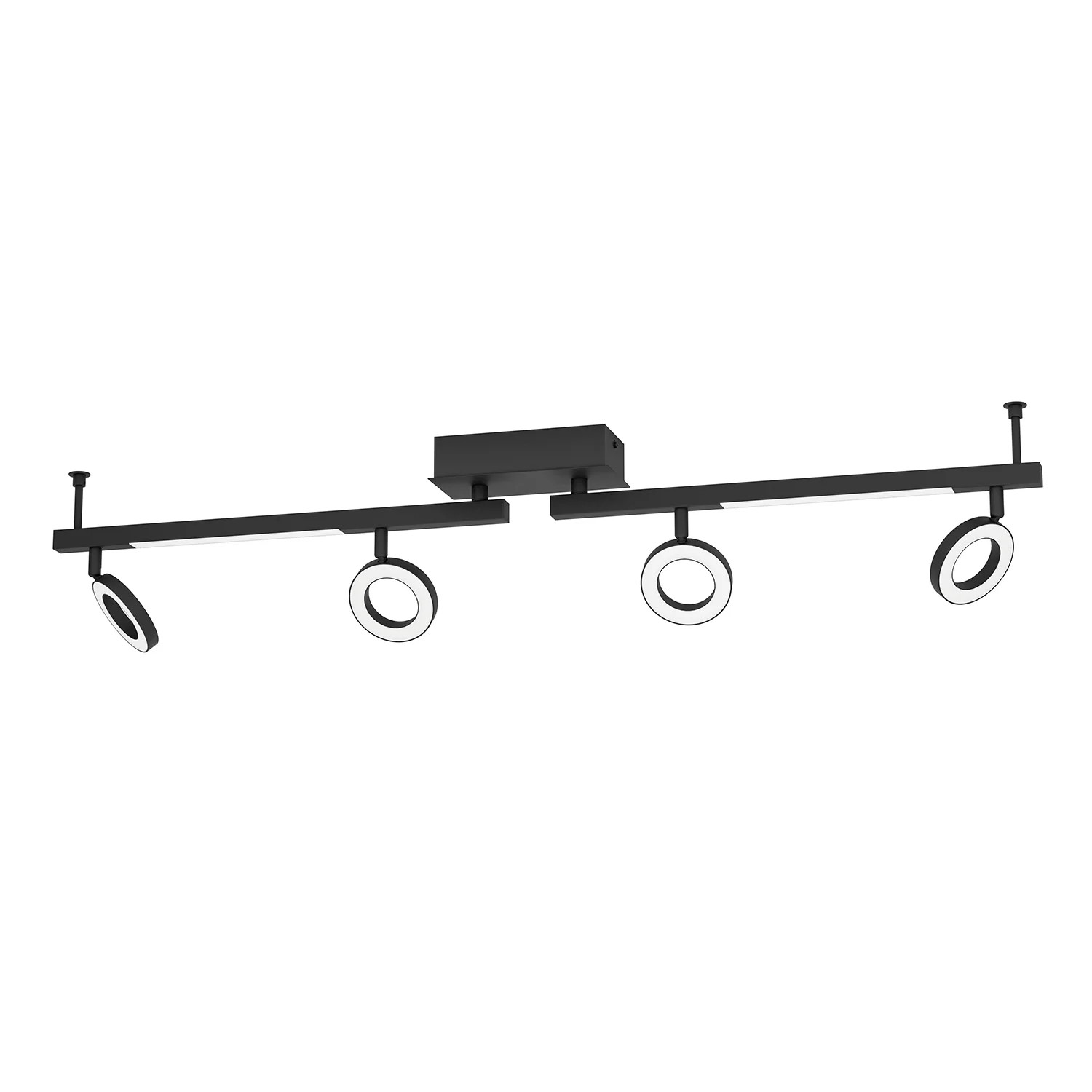 Eglo Nero Spot Moderno Cardillio 2 In Alluminio 4 Luci Led 3,2W 3000K Ip20 - Immagine 2