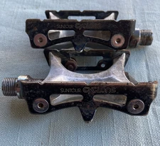 Suntour Cyclone Bicycle Pedal Made Japan Road Bike Pedals Pair Lightweight VTG