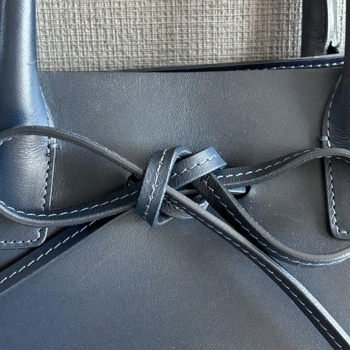 MANSUR GAVIREL 2way Shoulder Bag Ribbon Navy - Picture 6 of 19