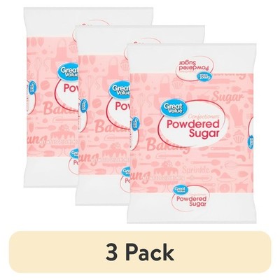 Powdered Sugar Confectioners 3 Pack 32 oz Bulk Icing Sugar for Baking