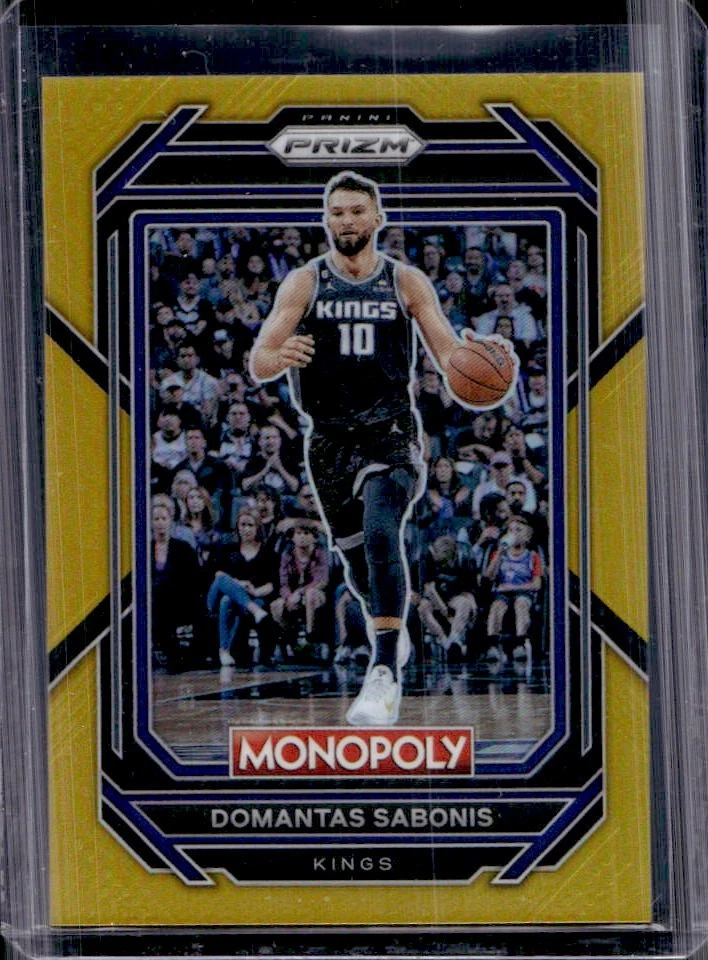 2022-23 Prizm Monopoly Domantas Sabonis Gold #35/49 Kings