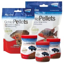 Aqueon Cichlid Pellets Medium Food for Fish 7.5oz