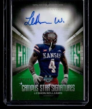 2025 Bowman University Chrome #CSS-LW Leshon Williams Campus Auto Green #/99
