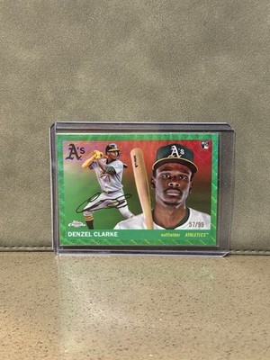 Topps 2025 Chrome Platinum Anniversary Denzel Clarke #23 (RC) Green Wave /99  
