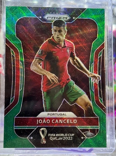 2022 Panini Prizm World Cup Qatar #178 Joao Cancelo Green Wave Prizm Portugal