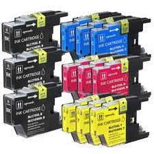 12 NEW  LC71 LC75 Ink Combo For Brother MFC-J280W MFC-J425W MFC-J430W MFC-J435w
