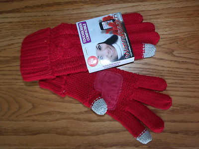 Nwt Womens Grandoe Gloves Warm Touch Red Touchscreen Compatible Small Medium S M