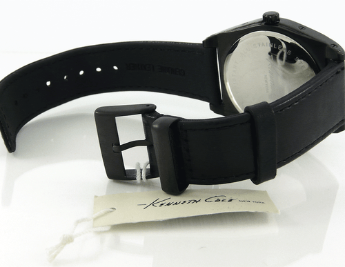KENNETH COLE KC1446 HOMBRE CUARZO DE PRECISIÓN NEGRO ACERO Y CUERO - Imagen 2 de 2
