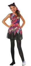 NIP Seasons Girls Colorful Kitten Cat Halloween Costume Dress Headband Small 4-6