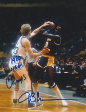 JIM CHONES  LOS ANGELES LAKERS  1980 NBA CHAMPS  ACTION SIGNED 8X10