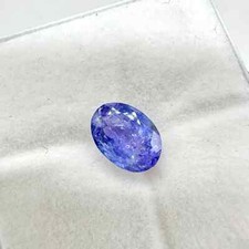 natural Tanzanite loose gemstone, faceted Tanzanite oval shape 3.10 Ct 10x8 mm