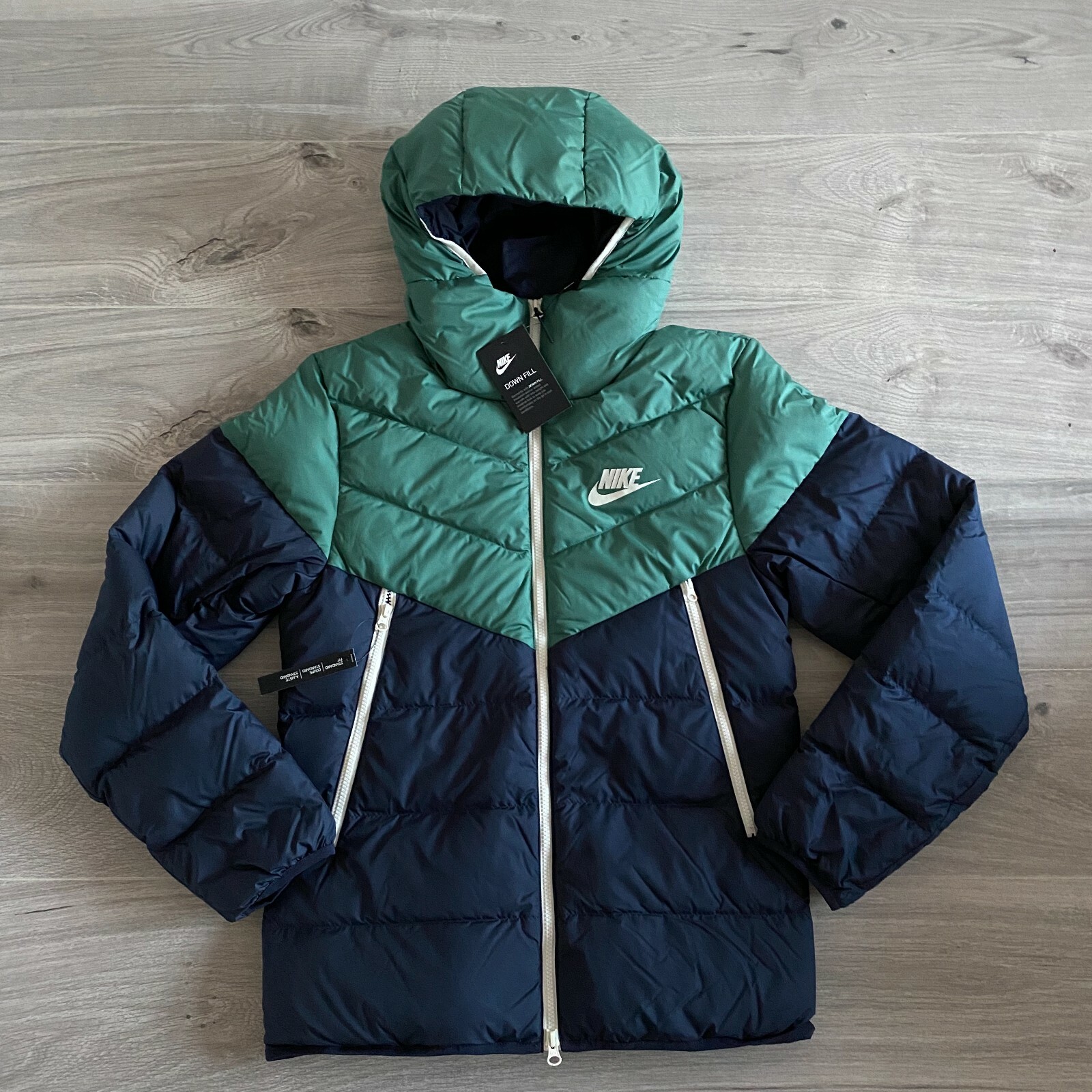 navy blue nike puffer jacket