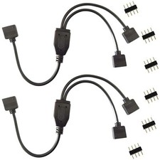 2pcs 4 Pin Led Splitter Cable Rgb Led Strip Splitter 2 Way Splitter Led Tape Y S