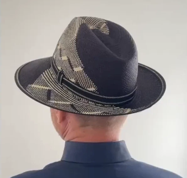 Подлинный Панама шляпа "Clásico" Fino en темно-синий, мужчин женщина соломенная шляпа-федора солнца - Изображение 4 из 4