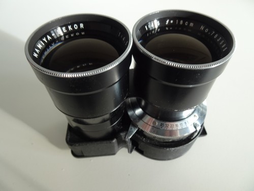 MAMIYA-SEKOR 1:4.5 f:18cm Objektiv für Mamiya Twin Lens Spiegelreflexkameras. HAZE/WEAR.