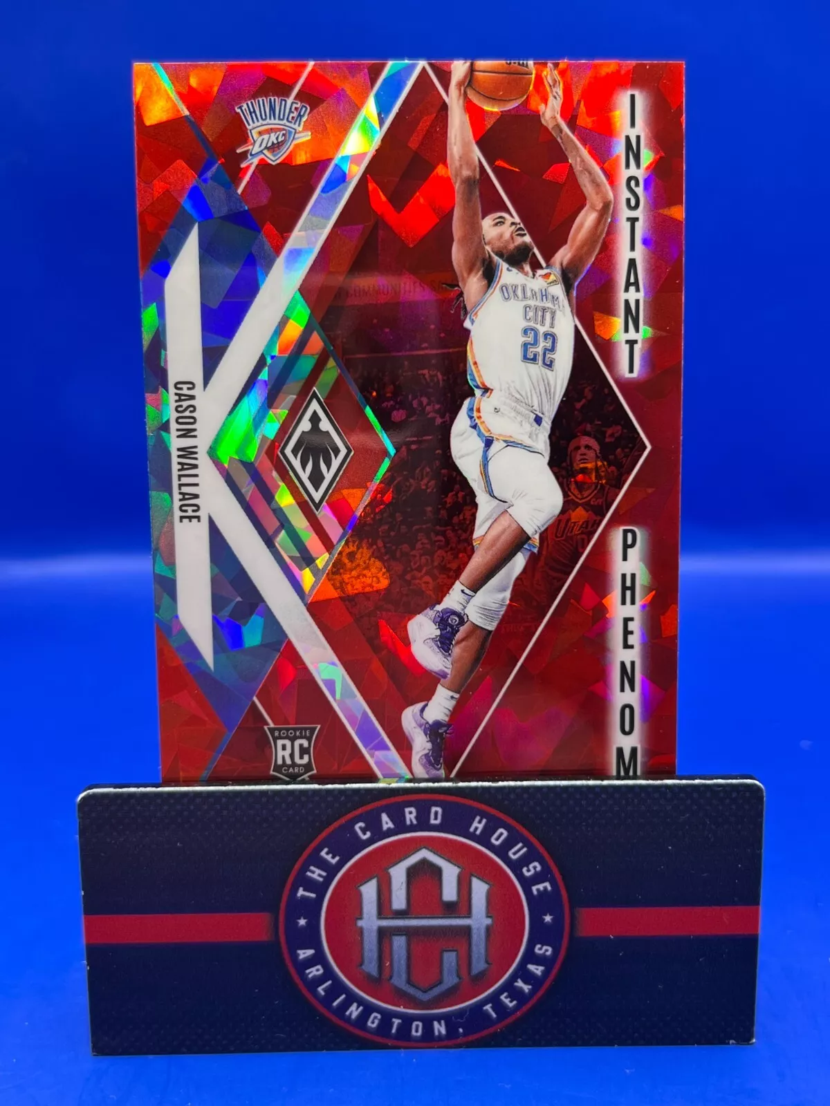 2023-24 Phoenix Cason Wallace RC Red Ice Instant Phenom OKC Thunder JM1