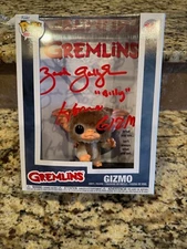 Howie Mandel Zach Galligan dual signed/inscribed JSA COA Gremlins Gizmo