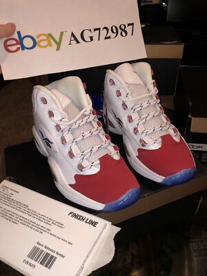 Reebok Question Mid Red Toe OG 25th Anniversary Deadstock DS Men’s Size  FY1018