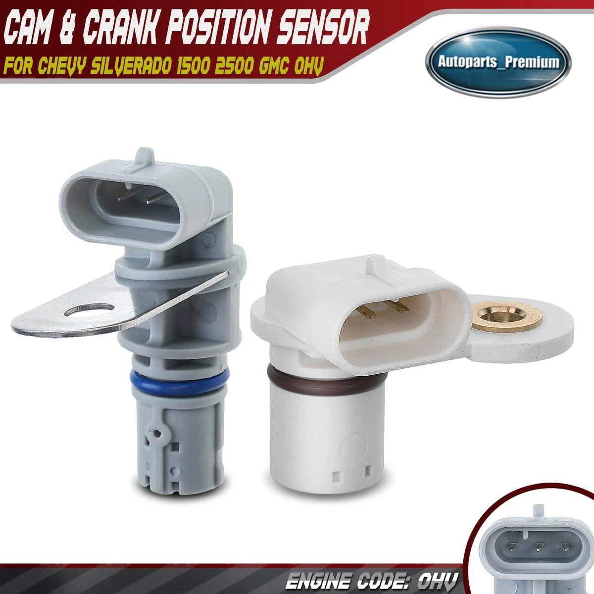 INJETECH Sensor De Posición Del Cigüeñal (CKP) Chevrolet Silverado 2007-2013 Silverado 1500 V6 4.3L