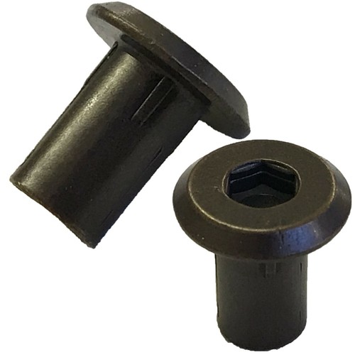 M6 Connector Bolt Cap Nuts Zinc Gold Bronze Black Allen Key Head Furniture Caps - Picture 7 of 10