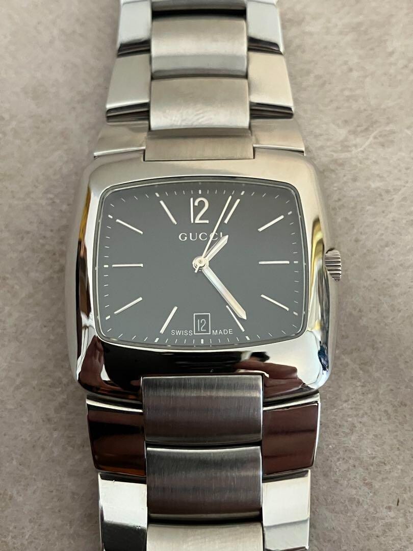 時計 GUCCI 8500M Gucci 8500M Black Dial Stainless Steel Analog Quartz Men's