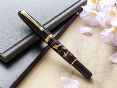 WANCHER × KURETAKE Fountain Pen size M Maki-E Crane Galaxy