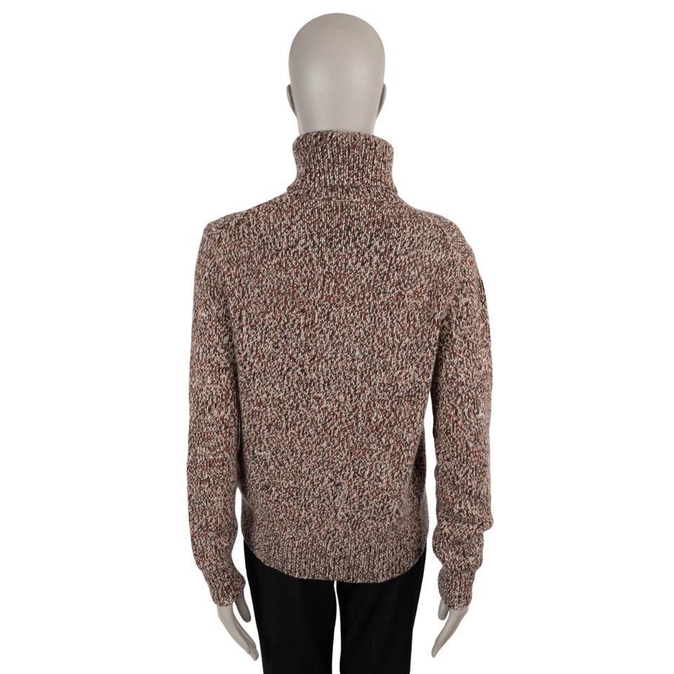 71613 Auténtico Suéter CHLOE Beige y Multi Cachemira y Lana 2021 CUELLO TORTUGA M Foto 4 de 4