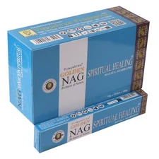 Golden Nag Spiritual Healing Masala Incense Sticks Pack of 12X15g Each 180 Stick