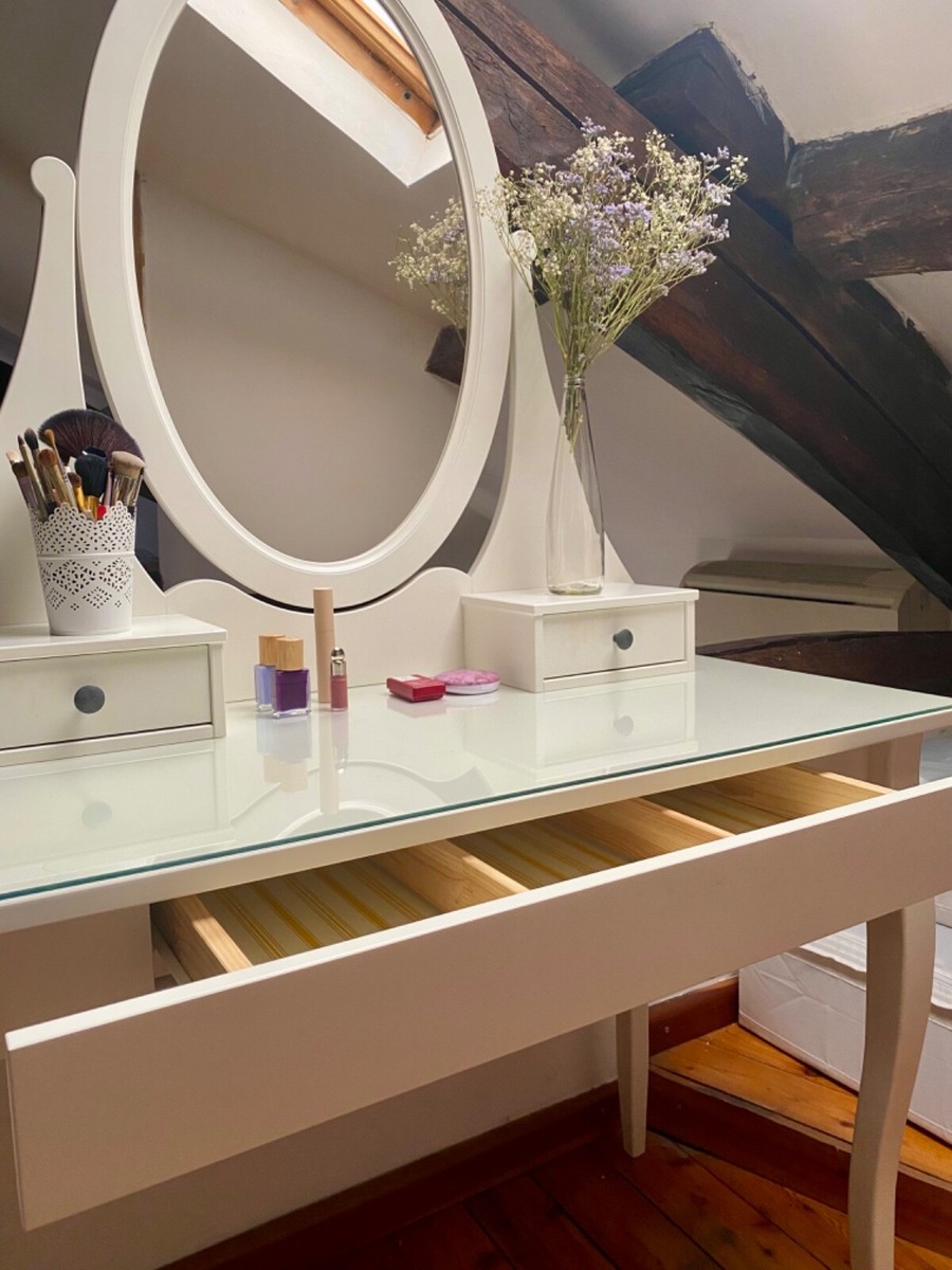 Toeletta trucco con specchio colore bianco HEMNES IKEA 100cm x 50cm x  159cm