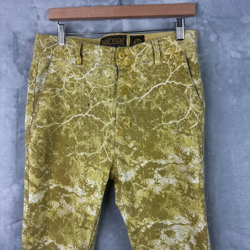 Pantalón ajustado marca akoo oro amarillo salpicaduras hombre 32 (31x29) Foto 2 de 4