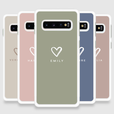 FÜR Samsung S10 S20 + PERSONALISIERTE HANDYHÜLLE PASTELL NAME COVER INDIVIDUELLES GESCHENK