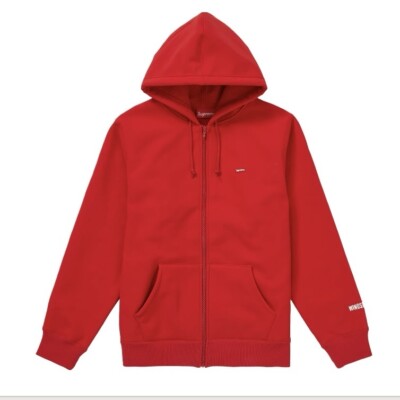 SUPREME Gore Windstopper Zip Up Hooded Sweatshirt RED Men's Large FW19SW10
