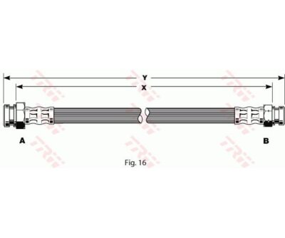 Brake hose TRW PHA135 for Mitsubishi Pajero II Tredia