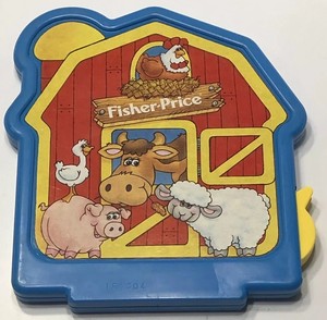 1994 Fisher Price Barnyard Bingo Game Replacement Pieces Barn Only