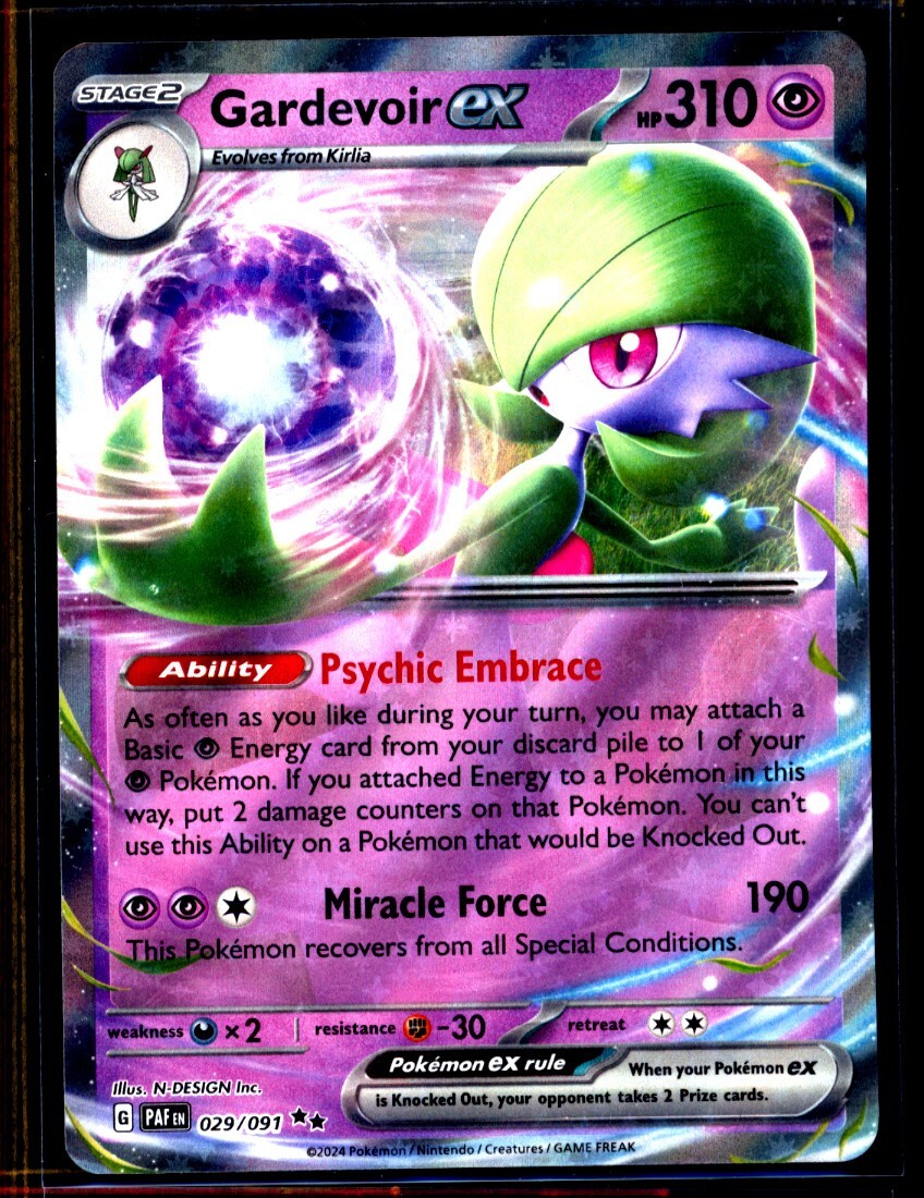 1x Gardevoir Ex 29/91 - Pokemon TCG Paldean Fates -Full Art Holo - NM 0405#23-24