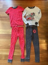 Kirkland Signature Boy's Youth Size 8 Four-Piece Fire Truck Pajamas PJ Set