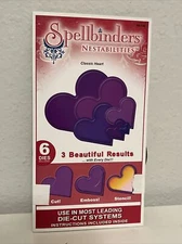 Spellbinders Heart Cutting Dies 6 Cutting Dies Valentines Day Paper Craft